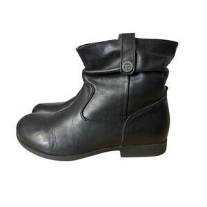 Birkenstock Sarnia Size 39 Black Ankle Moto Boots LIKE NEW